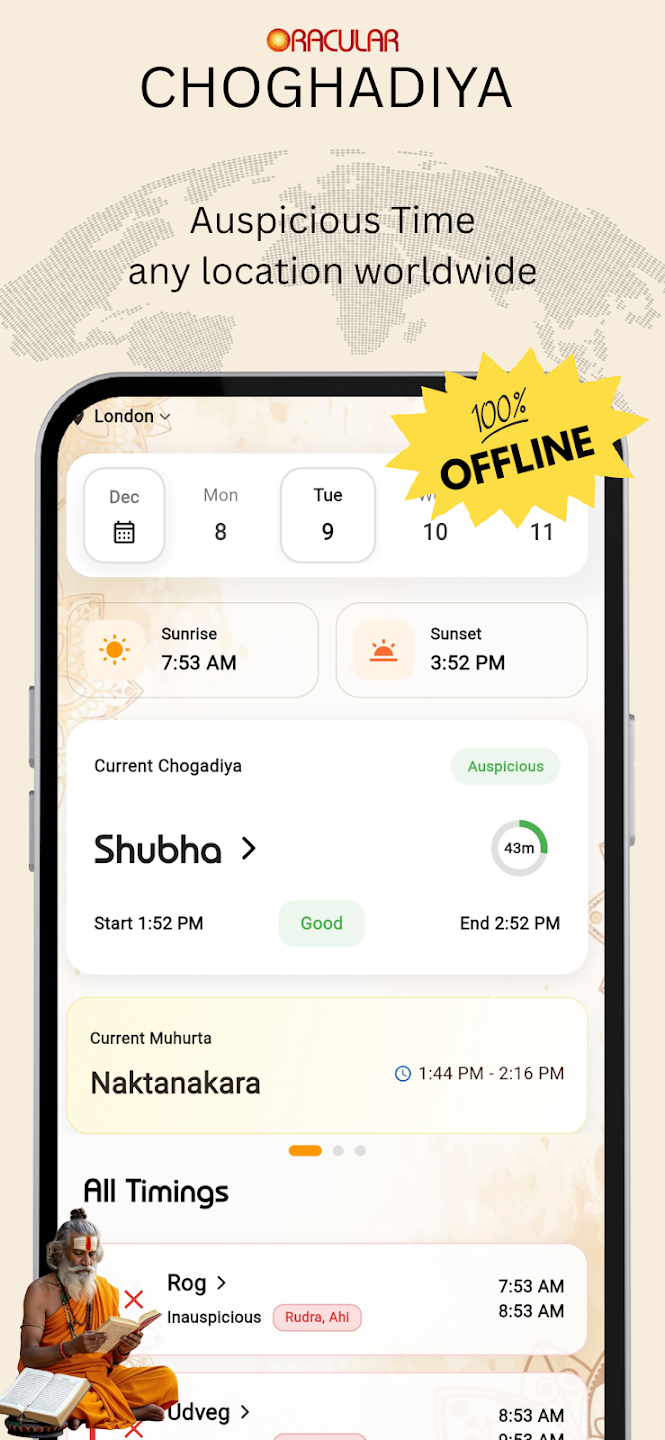 Choghadiya & Muhurat 2026 App Screenshot 1