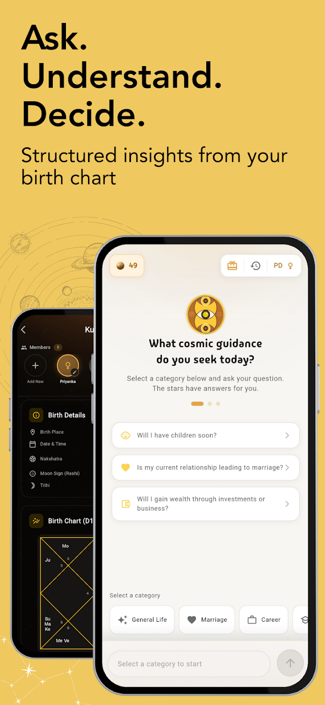 Uttara: AI Astrology App Screenshot 1