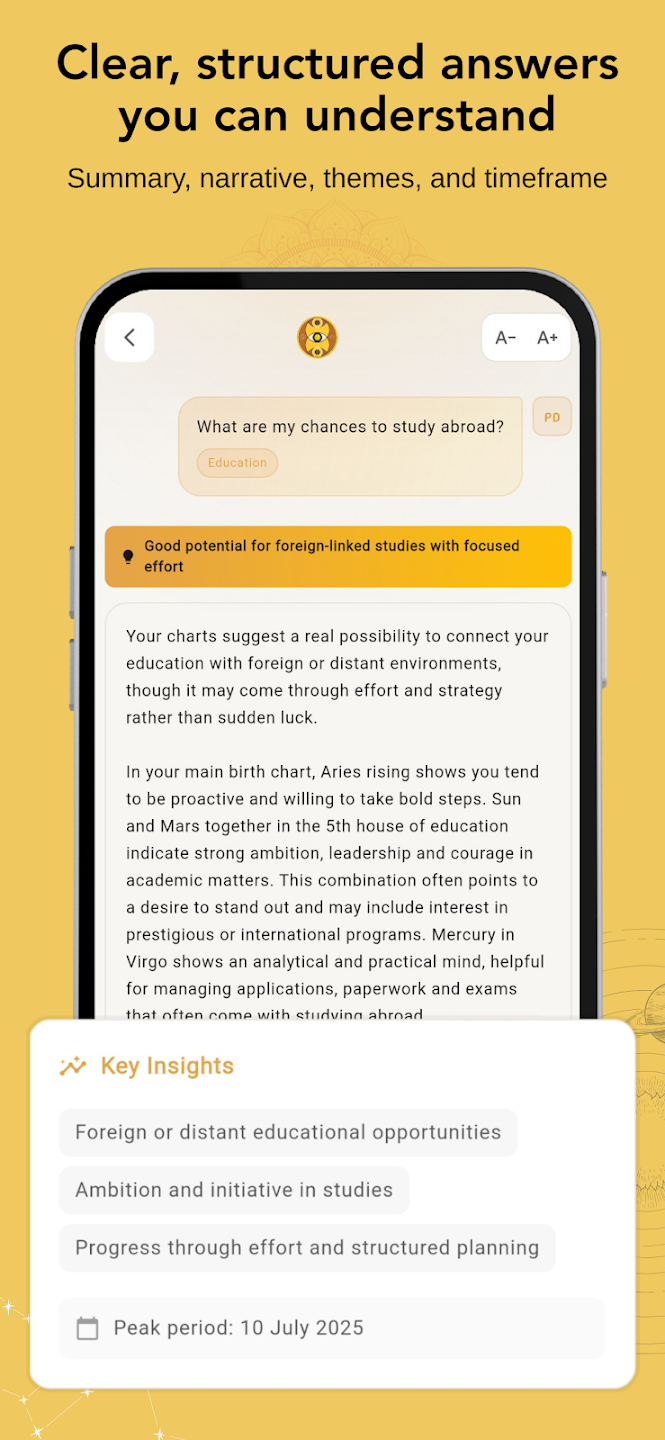 Uttara: AI Astrology App Screenshot 4