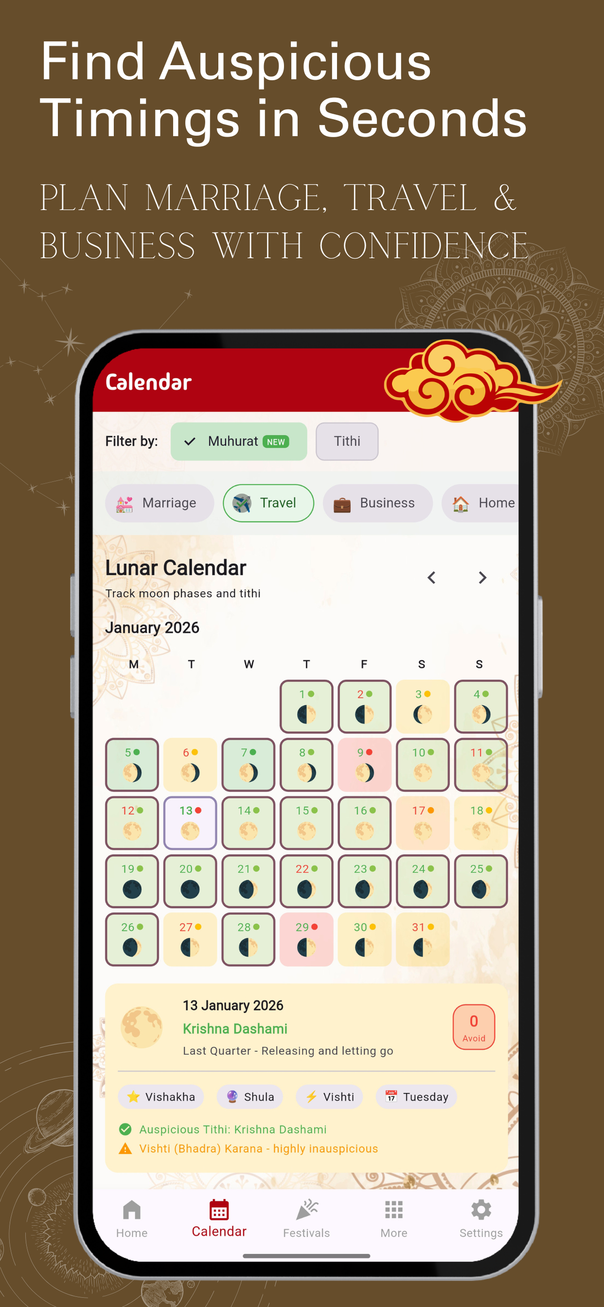 Hindu Calendar & Panchang 2026 App Screenshot 3
